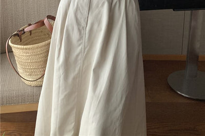 Short-Sleeve Collared Plain Blouse