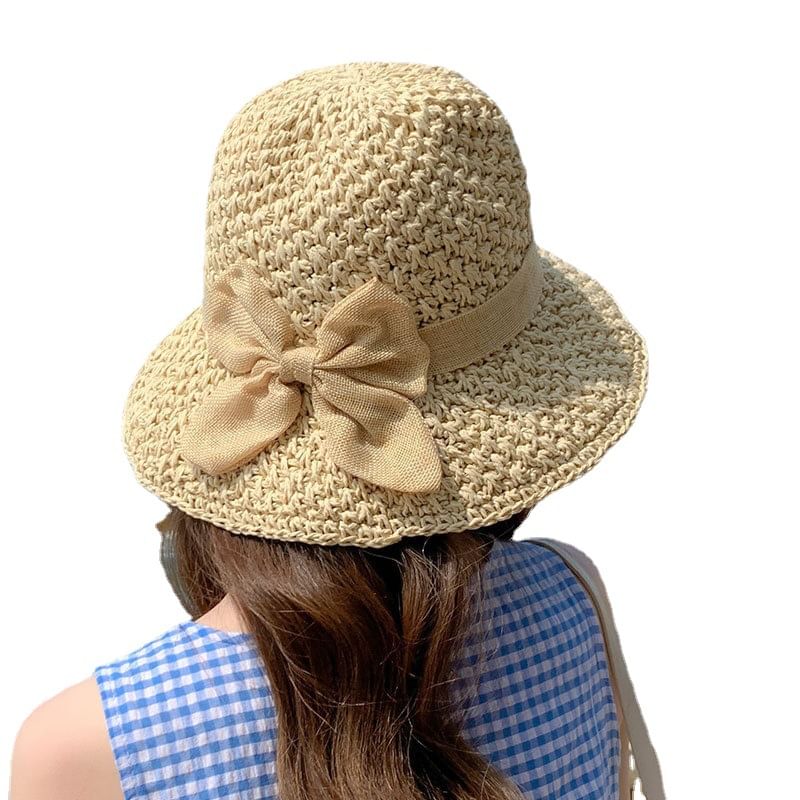 Hat Bow Sun Straw