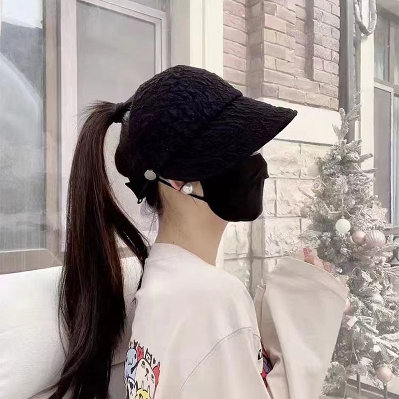 Top Textured Open Hat Plain