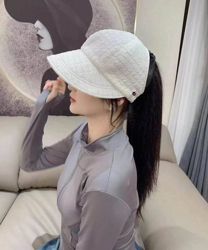 Top Textured Open Hat Plain