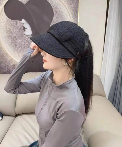 Top Textured Open Hat Plain