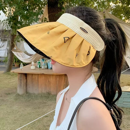 Print Sun Visor Brim Wide Heart