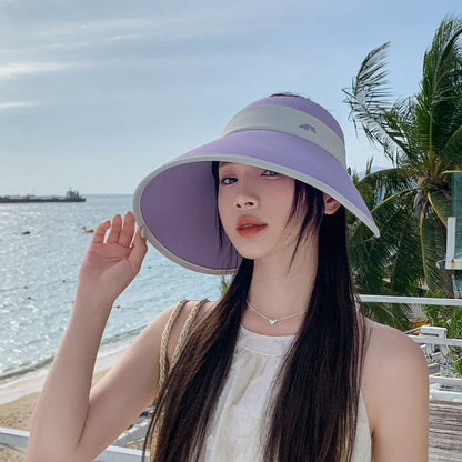 Two Tone Wide Brim Sun Visor