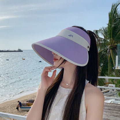 Two Tone Wide Brim Sun Visor