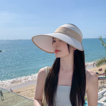 Two Tone Wide Brim Sun Visor