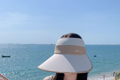 Two Tone Wide Brim Sun Visor