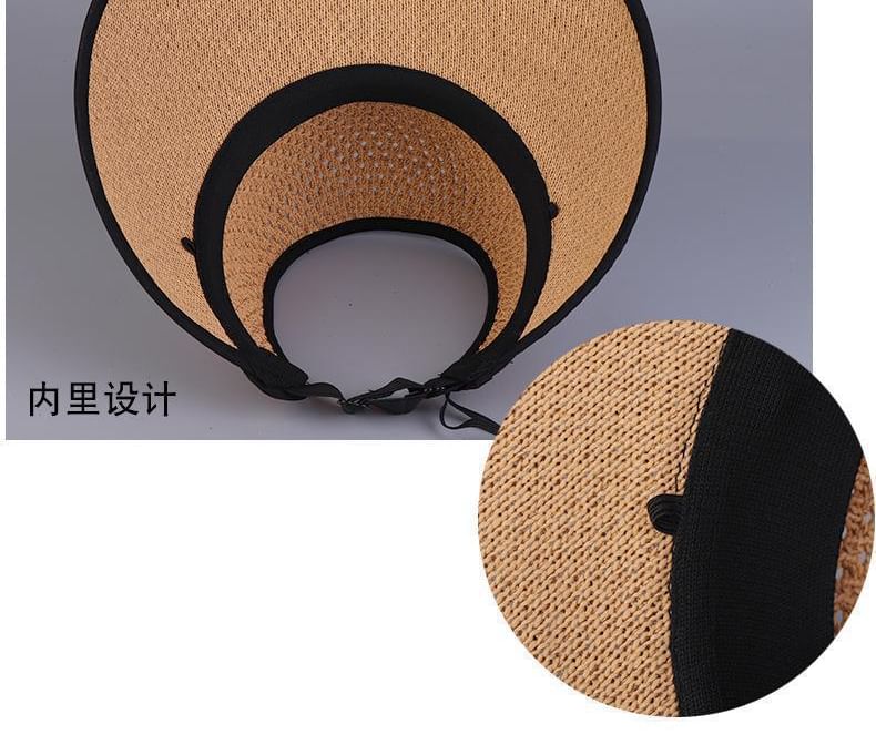 Trim Lettering Contrast Top Hat Open Sun