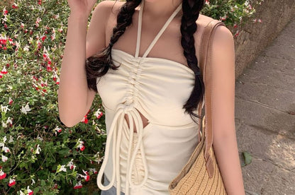 Bow Embroidered Sun Hat Straw