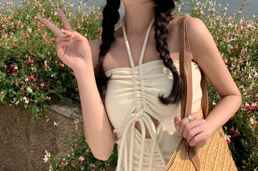 Bow Embroidered Sun Hat Straw