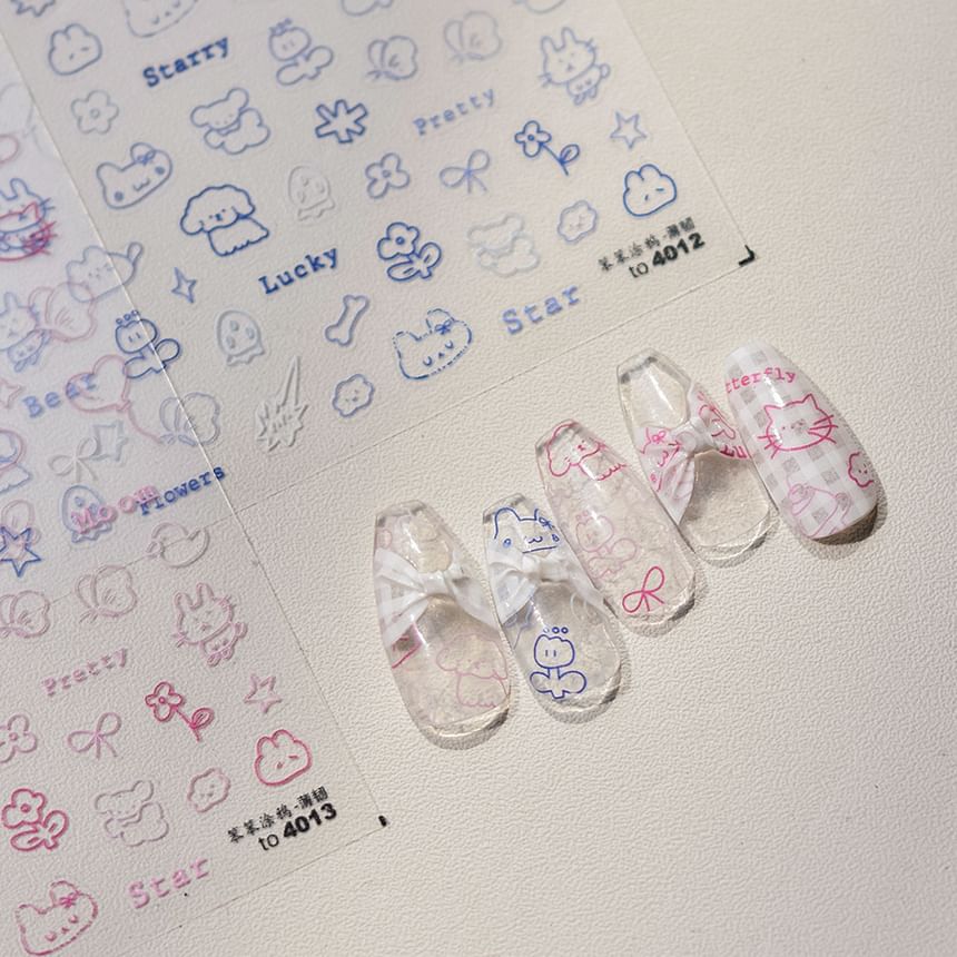 Animal Nail Art Stickers (Various Designs)