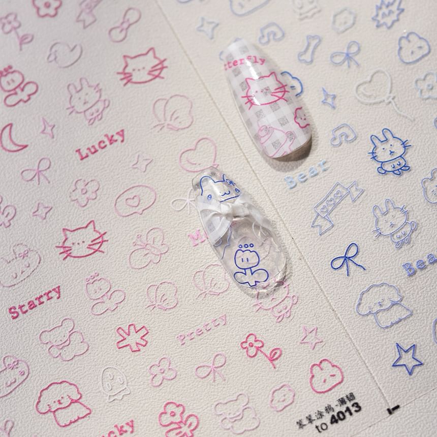 Animal Nail Art Stickers (Various Designs)