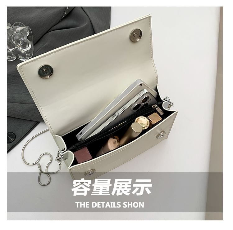 Flap Chain Top Crossbody Leather Faux Handle Bag Strap