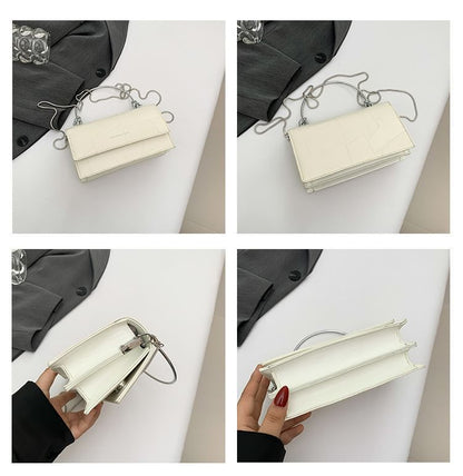 Flap Chain Top Crossbody Leather Faux Handle Bag Strap