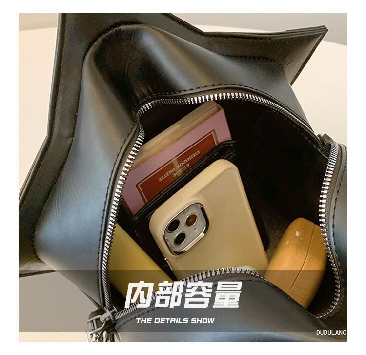 Bag Star Faux Studded Leather Shape Crossbody