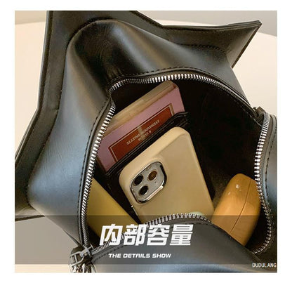 Bag Star Faux Studded Leather Shape Crossbody