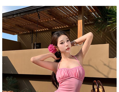 Maxi-Meerjungfrauenkleid mit Spaghettiträgern und offenem Rücken