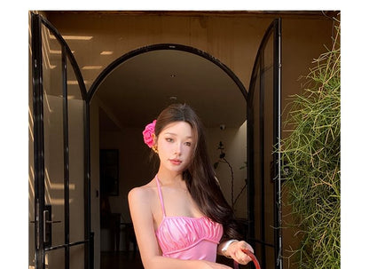 Maxi-Meerjungfrauenkleid mit Spaghettiträgern und offenem Rücken