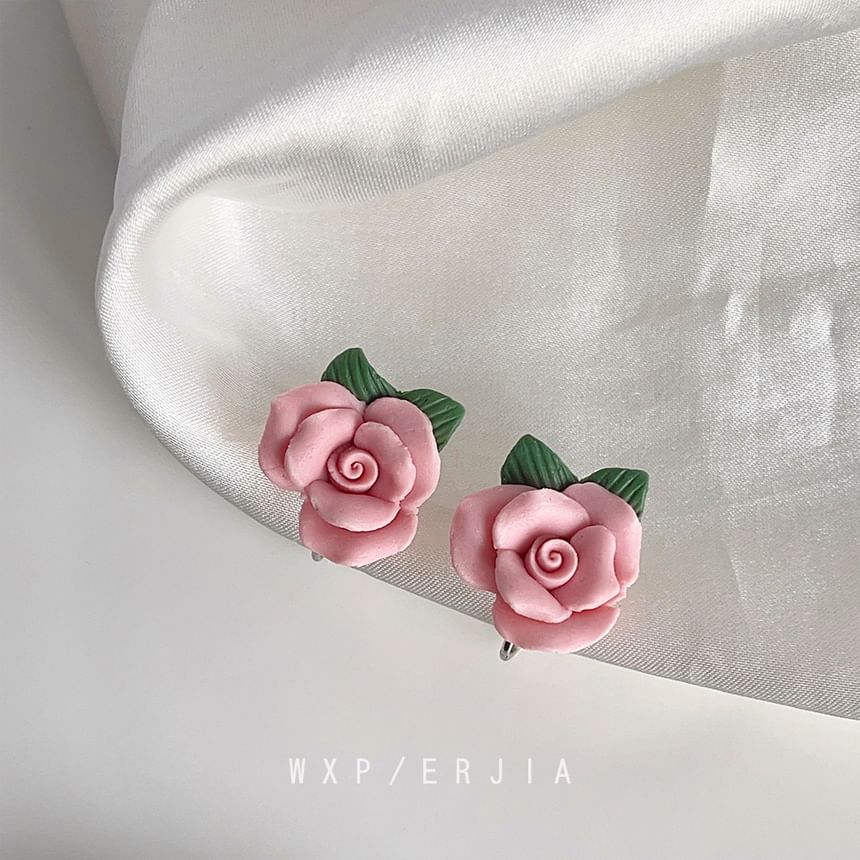 Floral Ceramic Alloy Ear Cuff
