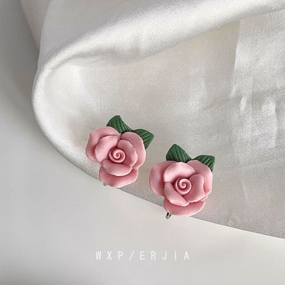 Floral Ceramic Alloy Ear Cuff