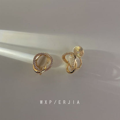 Rhinestone Alloy Ear Cuff