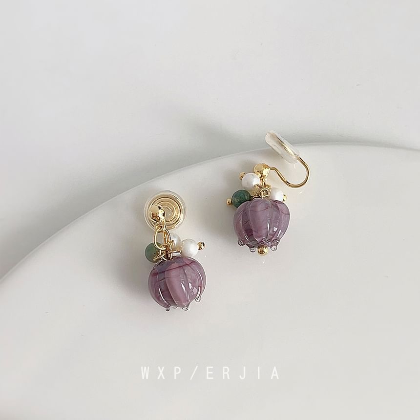 Faux Gemstone Faux Pearl Alloy Ear Cuff