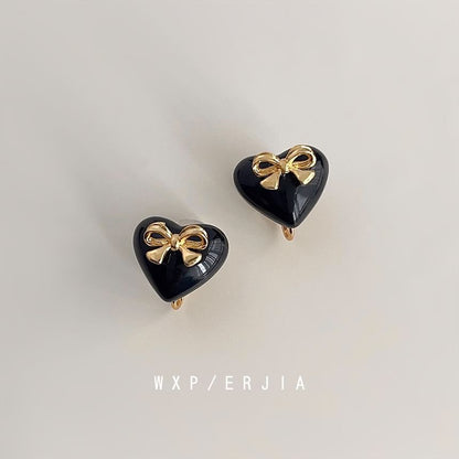 Bow Heart Alloy Ear Cuff