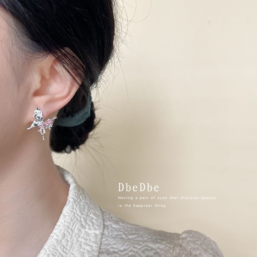 Butterfly Rhinestone Alloy Ear Cuff