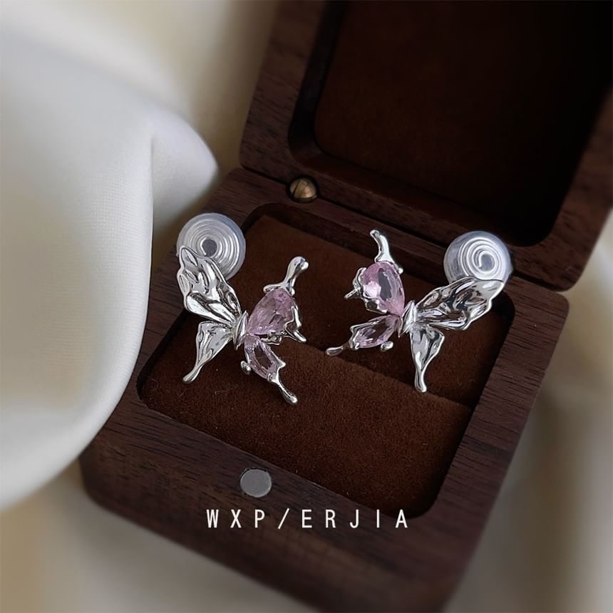 Butterfly Rhinestone Alloy Ear Cuff