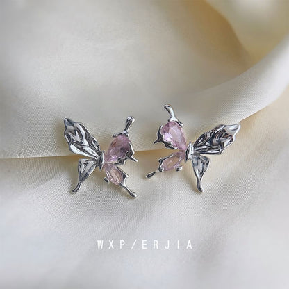 Butterfly Rhinestone Alloy Ear Cuff