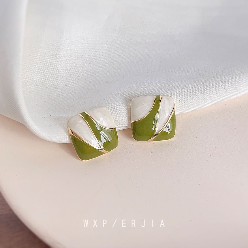Glaze Square Alloy Ear Cuff