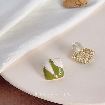 Glaze Square Alloy Ear Cuff