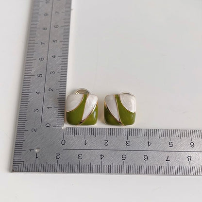 Glaze Square Alloy Ear Cuff