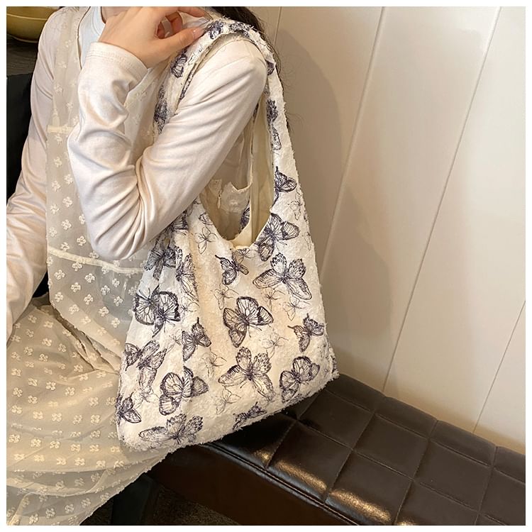 Butterfly Print Shopper Bag