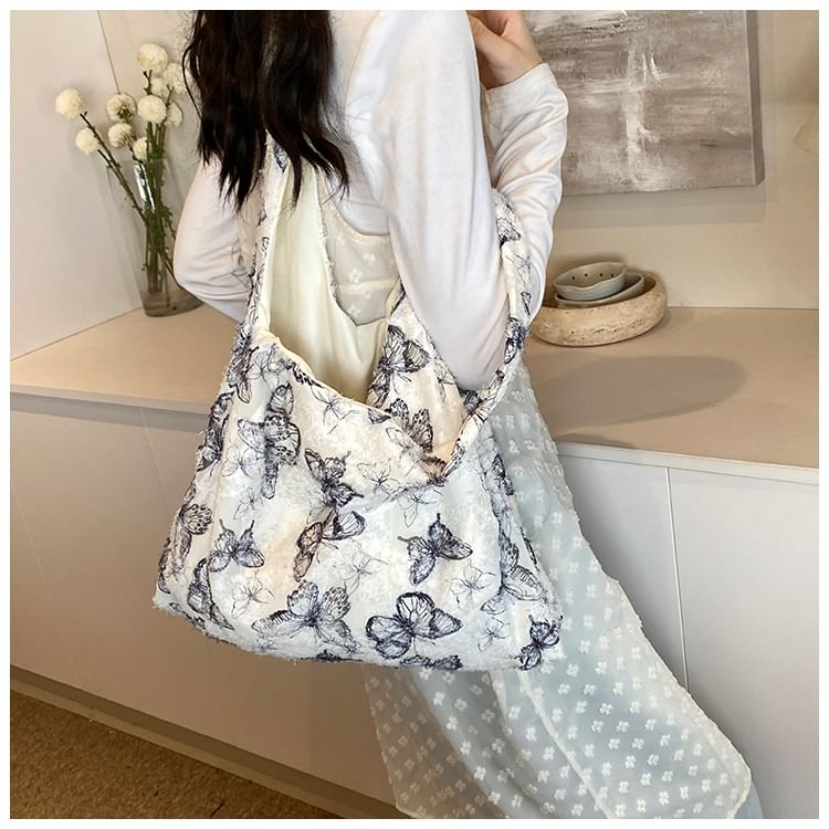 Butterfly Print Shopper Bag