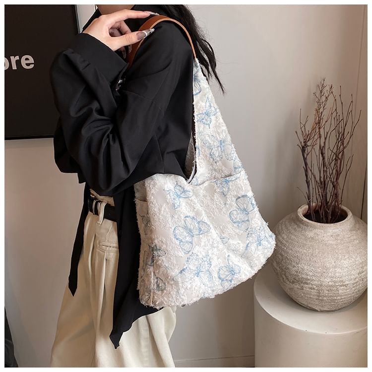 Butterfly Print Tote Bag