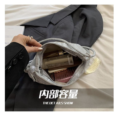 Flower Embroidered Shoulder Bag