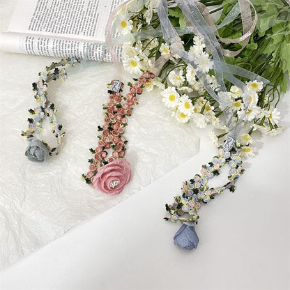 Rose Lace Ribbon Choker