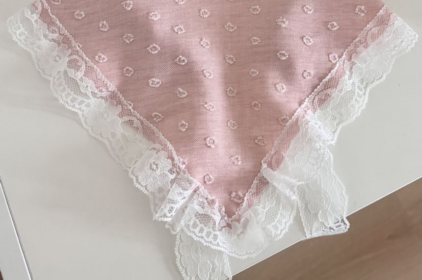 Lace Trim Headscarf