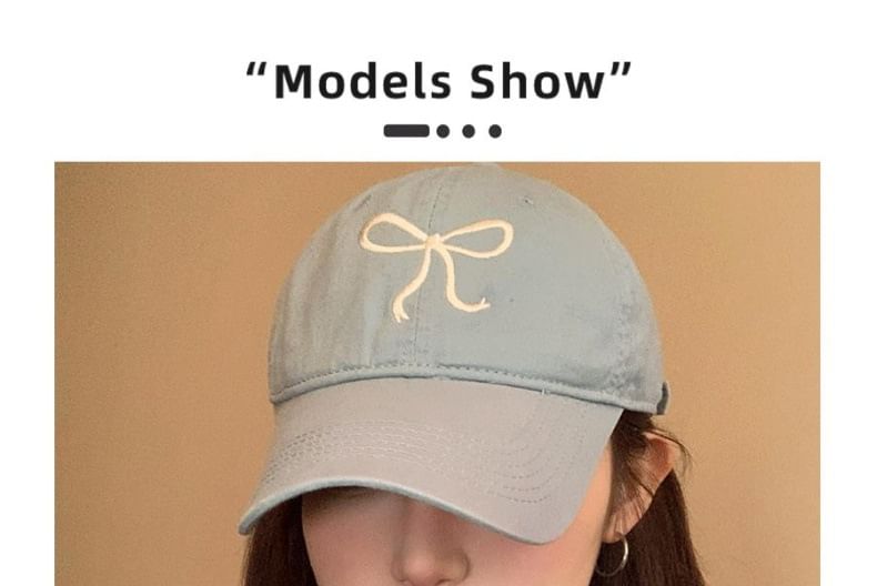 Baseball Bow Cap Embroidered