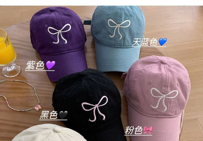 Baseball Bow Cap Embroidered