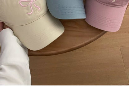 Baseball Bow Cap Embroidered