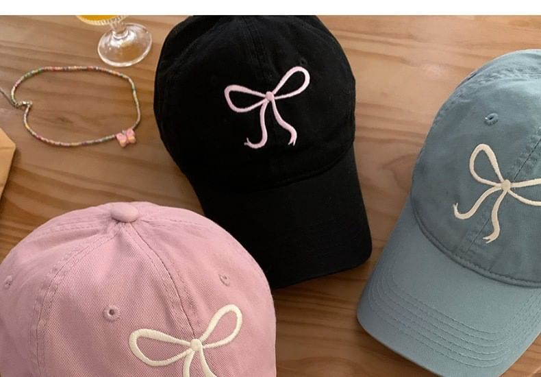 Baseball Bow Cap Embroidered