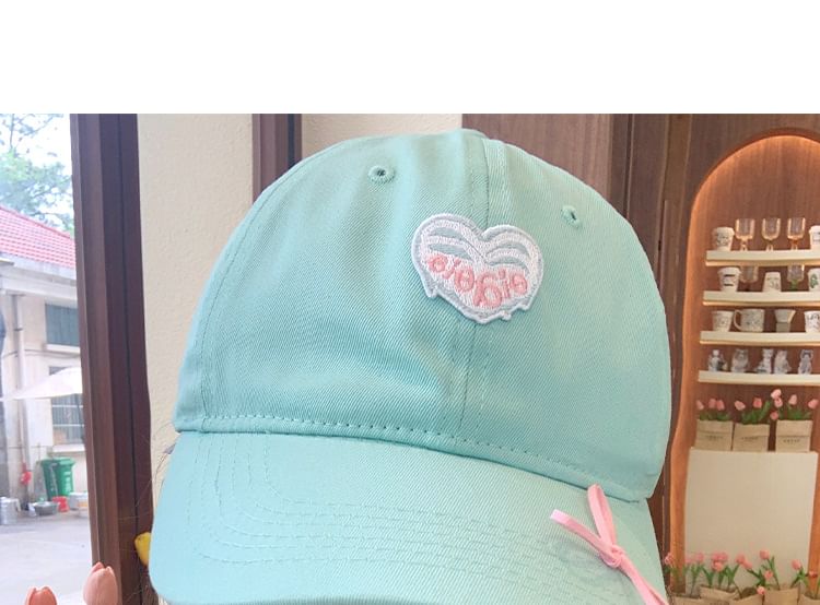 Cap Baseball Applique Heart