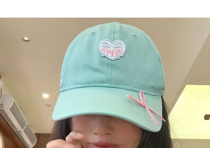 Cap Baseball Applique Heart