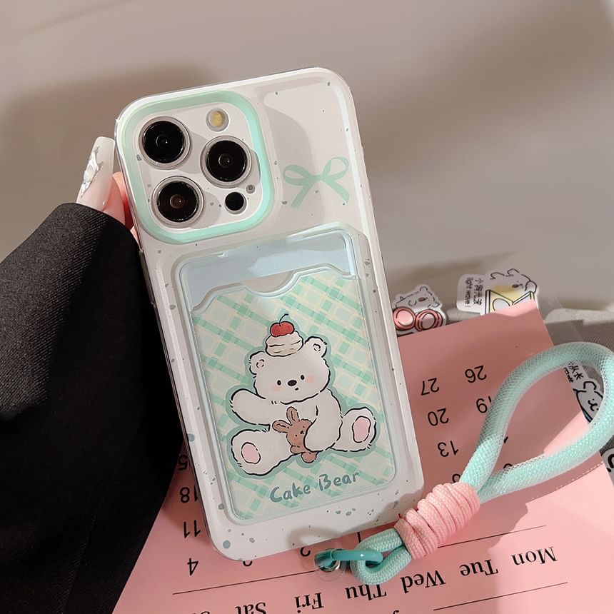 Bear Card Holder Phone Case