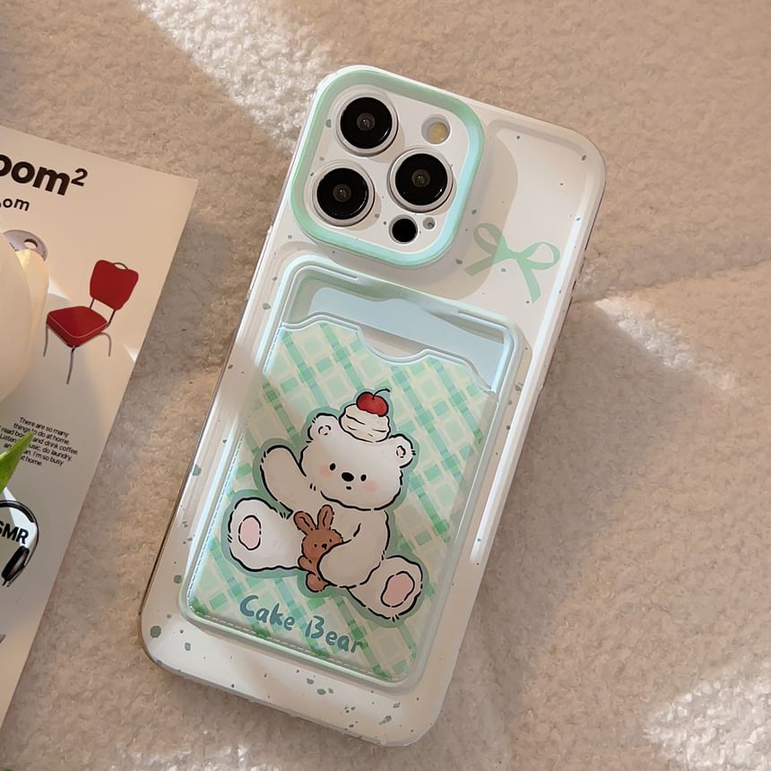 Bear Card Holder Phone Case