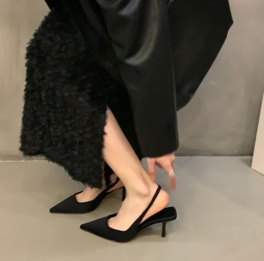 Pointed Stiletto Slingback Sandals