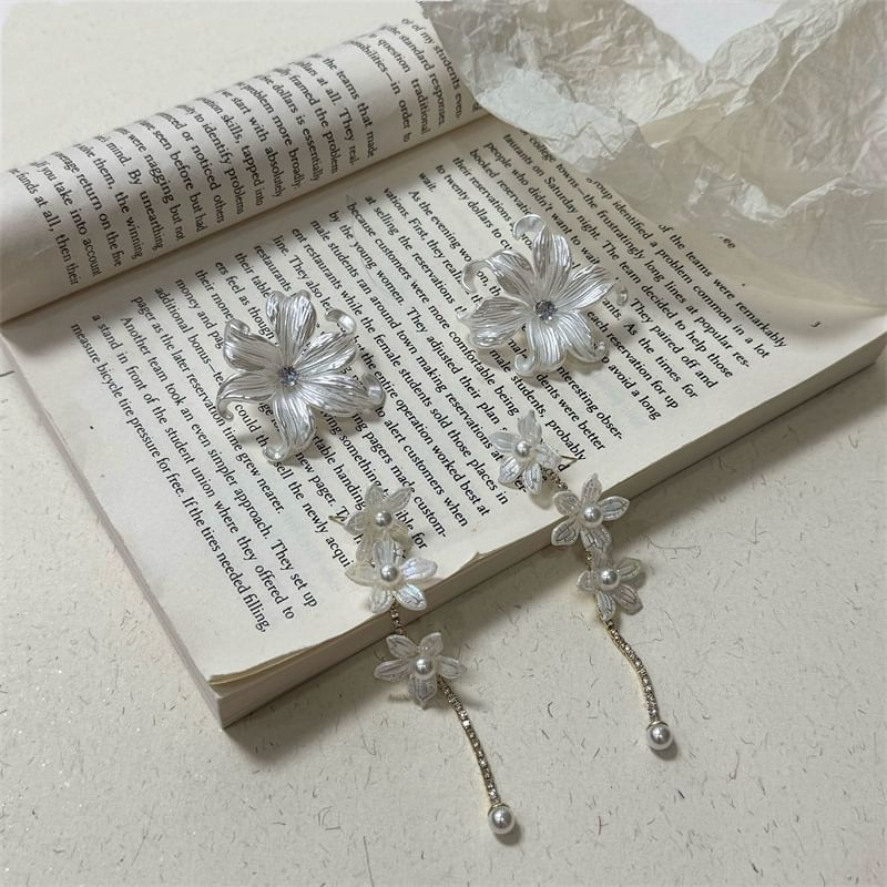 Floral Alloy Stud Earring / Dangle Earring