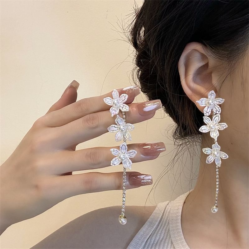 Floral Alloy Stud Earring / Dangle Earring