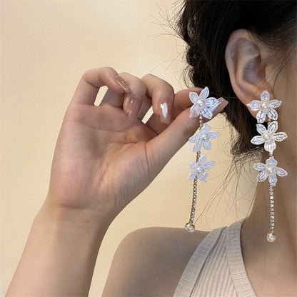 Floral Alloy Stud Earring / Dangle Earring